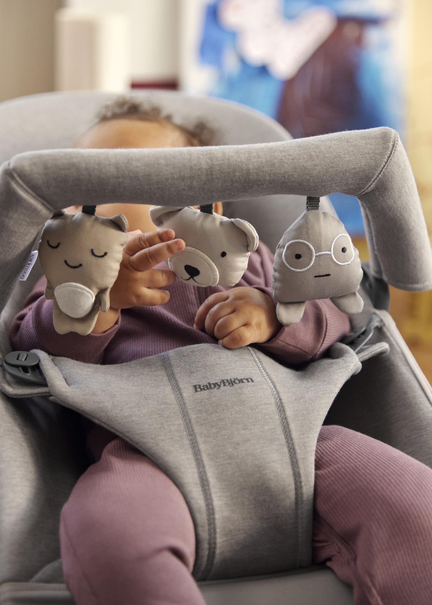 Bouncer Bliss in Sand Gray 3D - BabyBjörn
