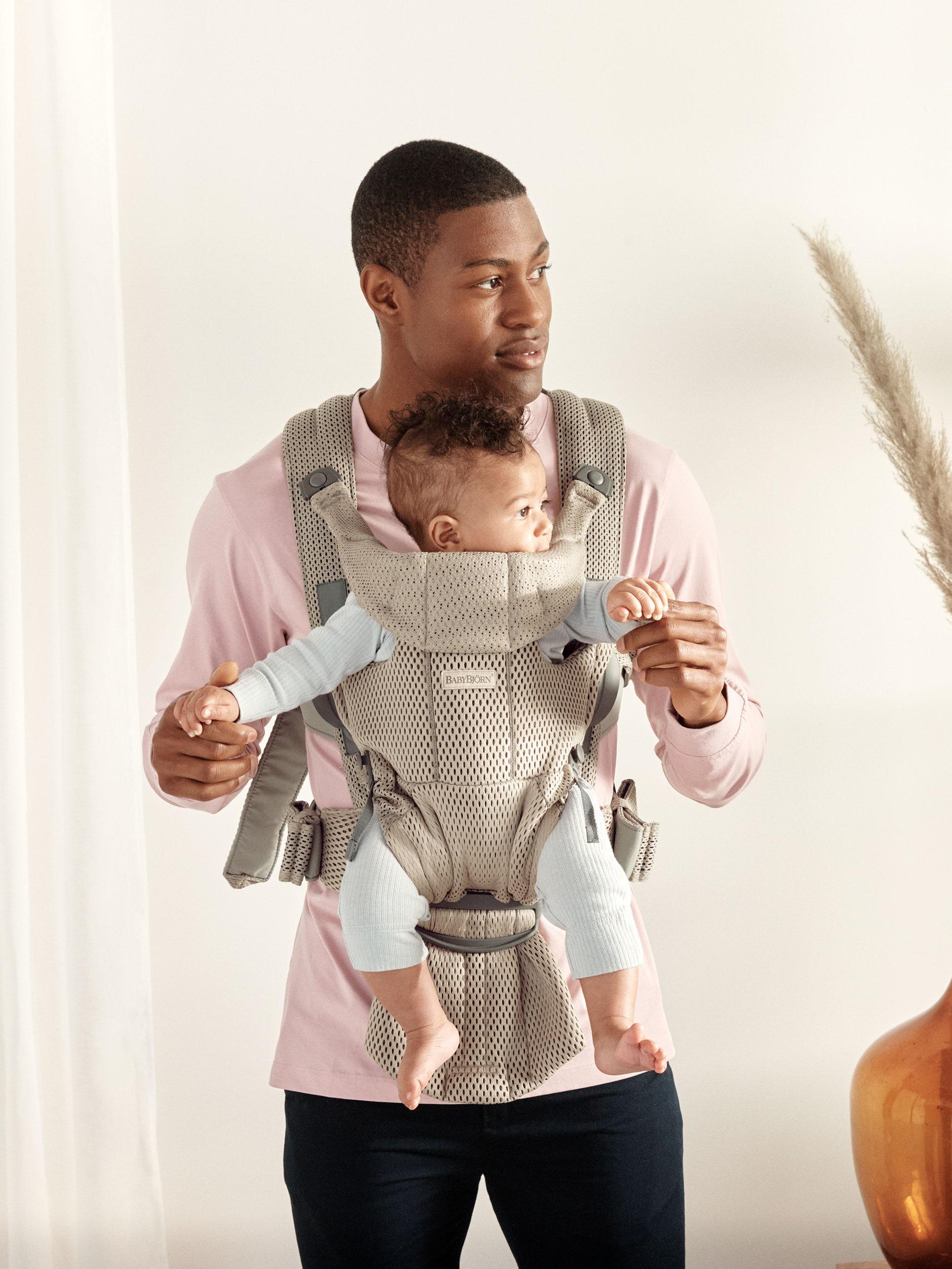 BabyBjörn Baby Carrier Free Gray Beige 3d Mesh